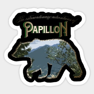 Papillon, Europe's most wanted bear Sticker